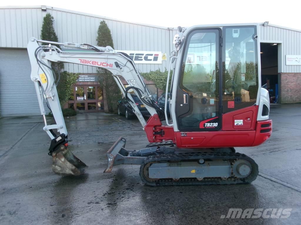 Takeuchi TB 230 Mini ekskavatörler, 7 tona dek