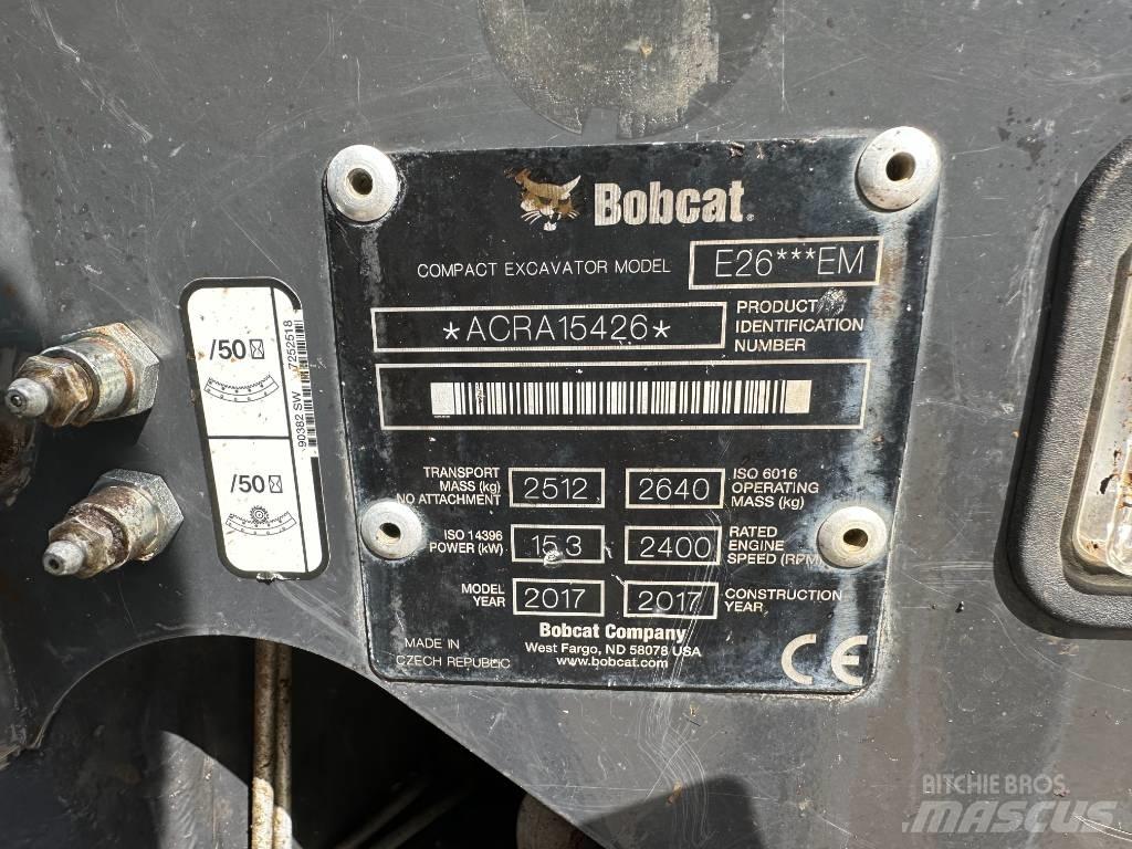 Bobcat E 26 Mini ekskavatörler, 7 tona dek