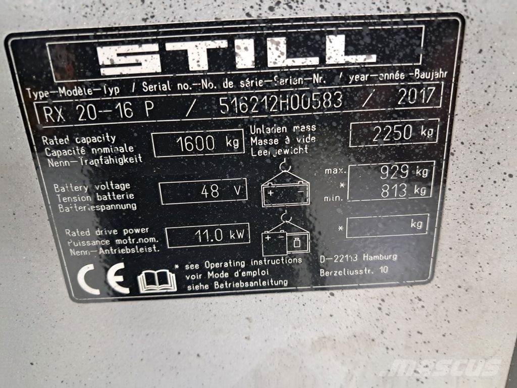 Still RX 20-16 P Elektrikli forkliftler