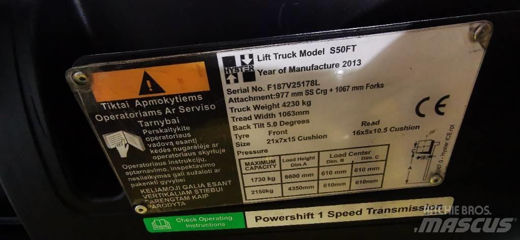 Hyster H 2.5 FT LPG LPG'li forkliftler