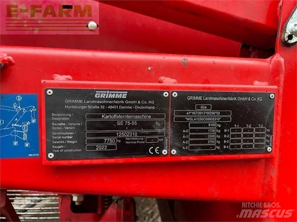 Grimme se 75-55 sb Patates hasat makinalari