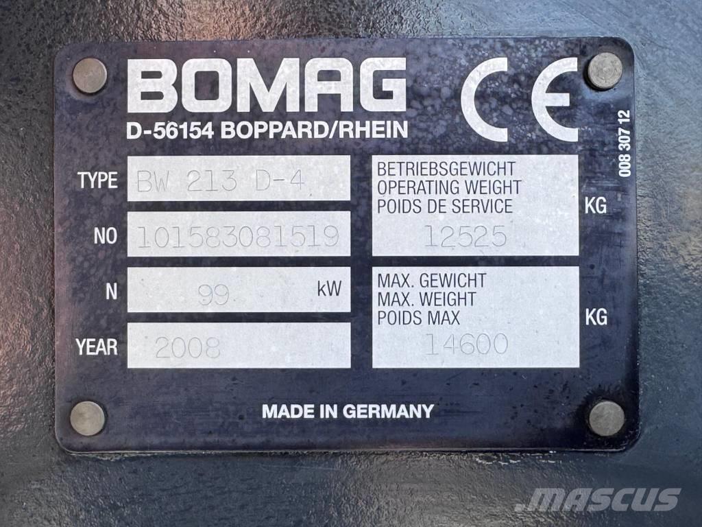 Bomag BW 213 D-4 Tek tamburlu silindirler