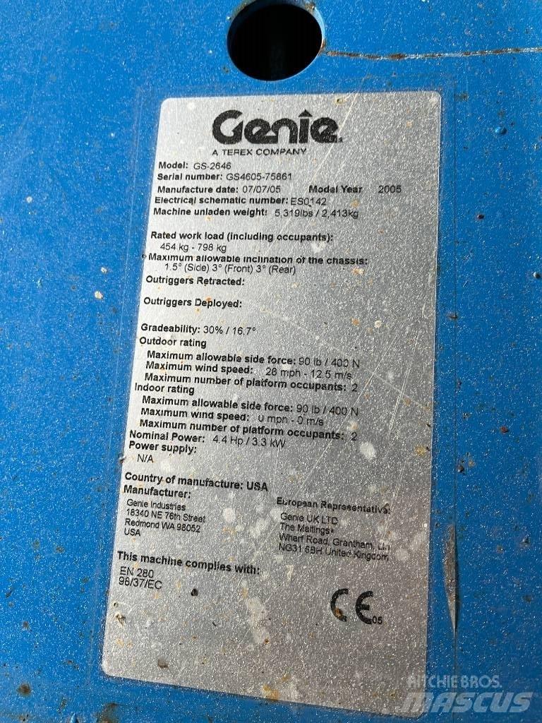 Genie GS 2646 Makasli platformlar