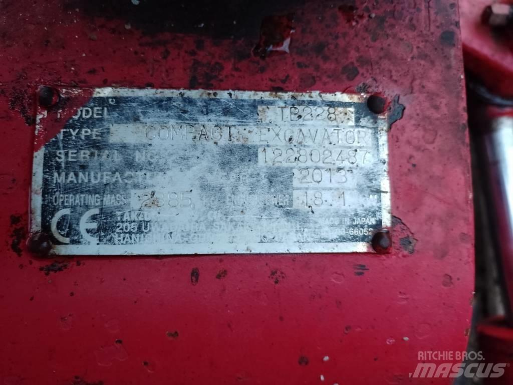 Takeuchi TB228 Mini ekskavatörler, 7 tona dek