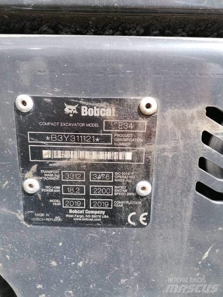 Bobcat E34 Mini ekskavatörler, 7 tona dek