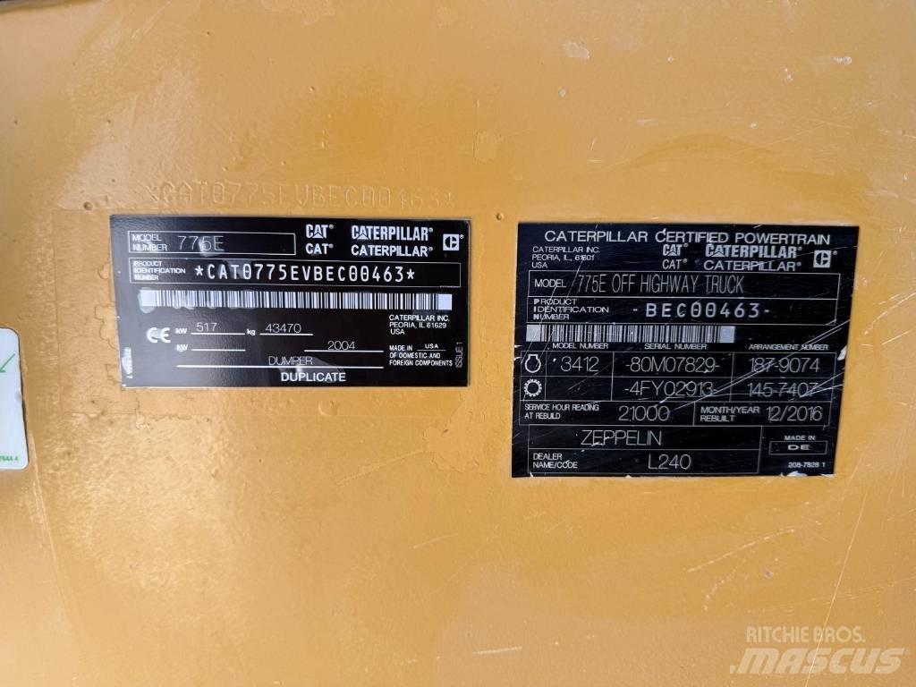 CAT 775 E Yol disi kaya kamyonu