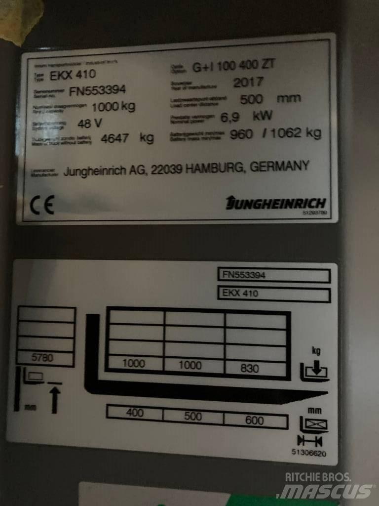 Jungheinrich EKX410 Dar koridor forklifti
