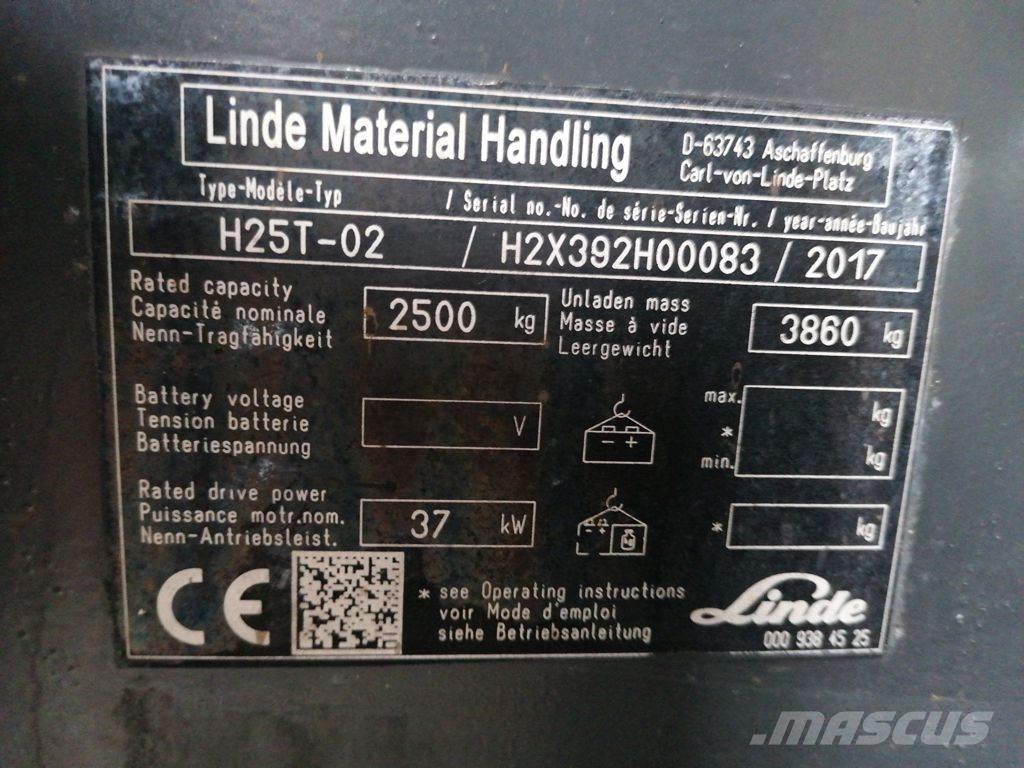 Linde H25T-01 LPG'li forkliftler
