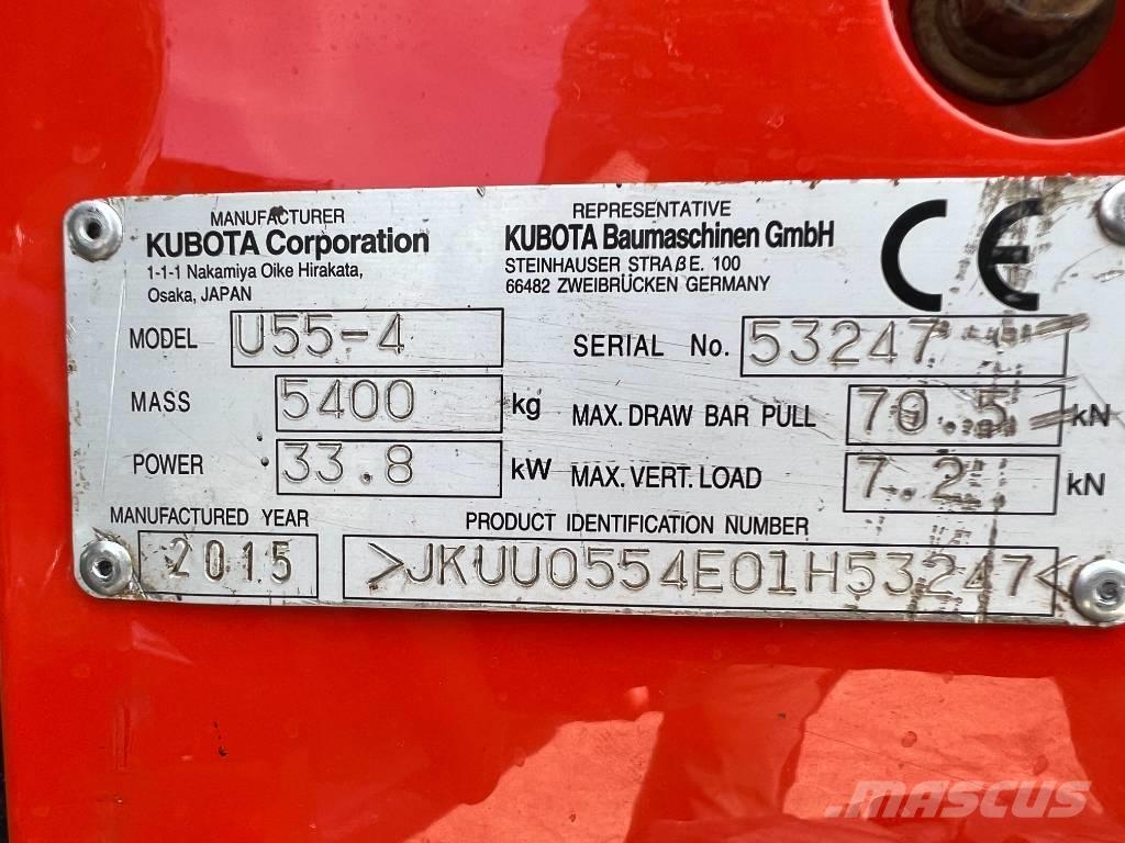Kubota U 55-4 Mini ekskavatörler, 7 tona dek