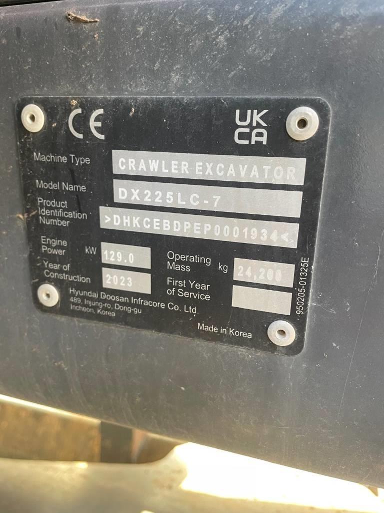 Doosan DX225LC-7 Paletli ekskavatörler