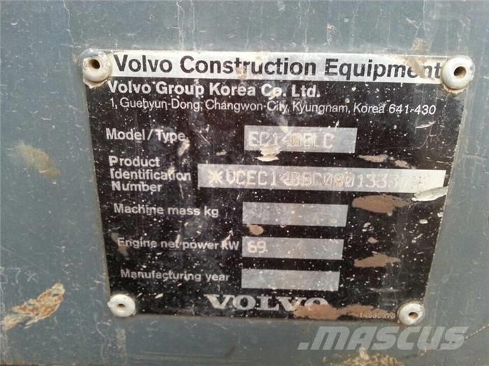 Volvo EC 140 B LC Paletli ekskavatörler