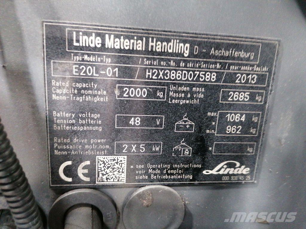 Linde E20L-01 Elektrikli forkliftler