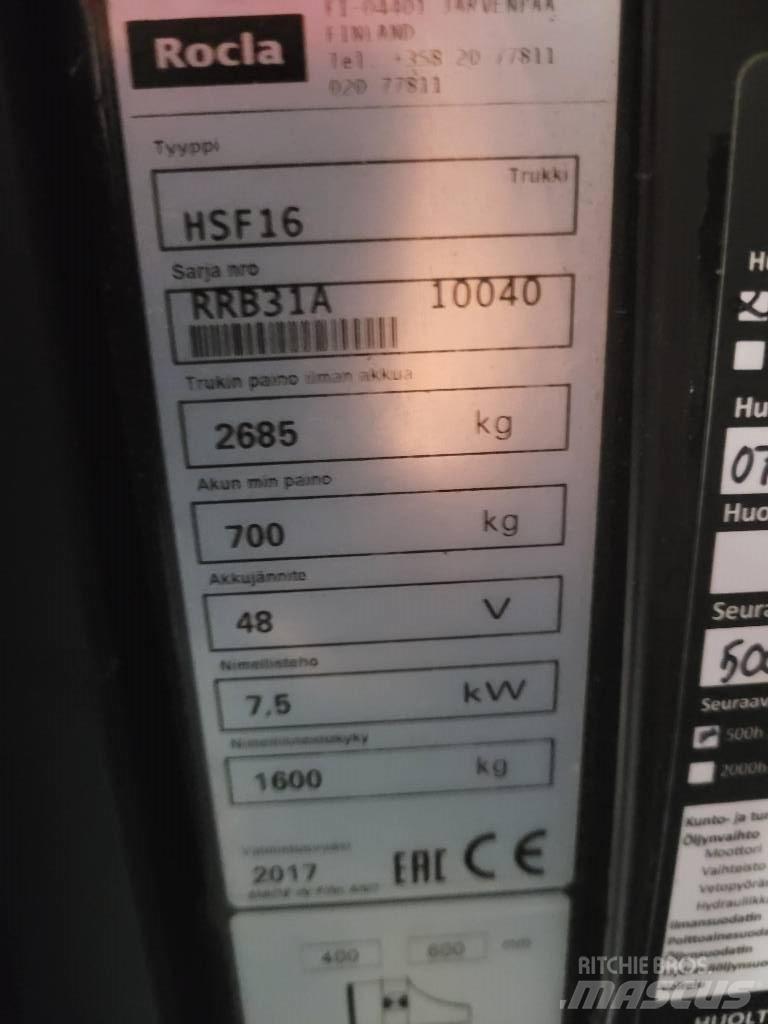 Rocla HSF16 Reach truck - depo içi istif araçları