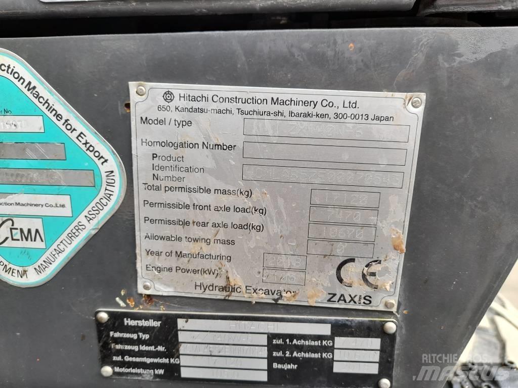 Hitachi ZX 140 W-6 Lastik tekerli ekskavatörler