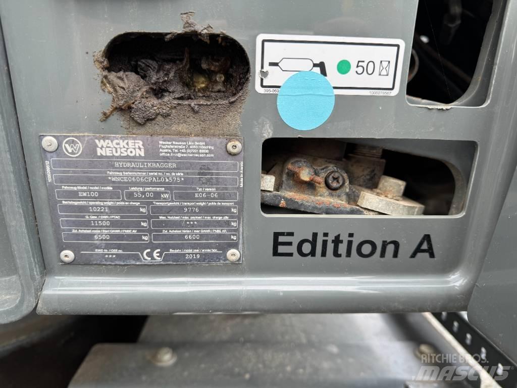 Wacker Neuson EW100 Lastik tekerli ekskavatörler