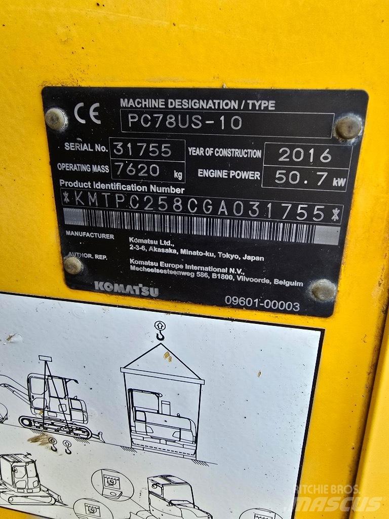 Komatsu Pc 78us-10 Midi ekskavatörler 7 - 12 t