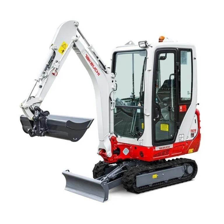 Takeuchi TB216 Mini ekskavatörler, 7 tona dek