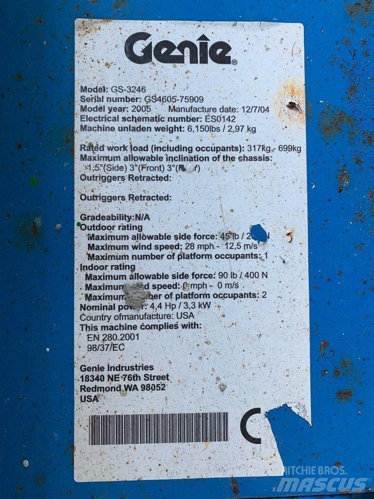 Genie GS 3246 Makasli platformlar