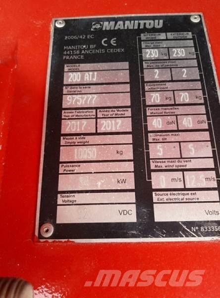 Manitou 200ATJ  RC Körüklü personel platformları