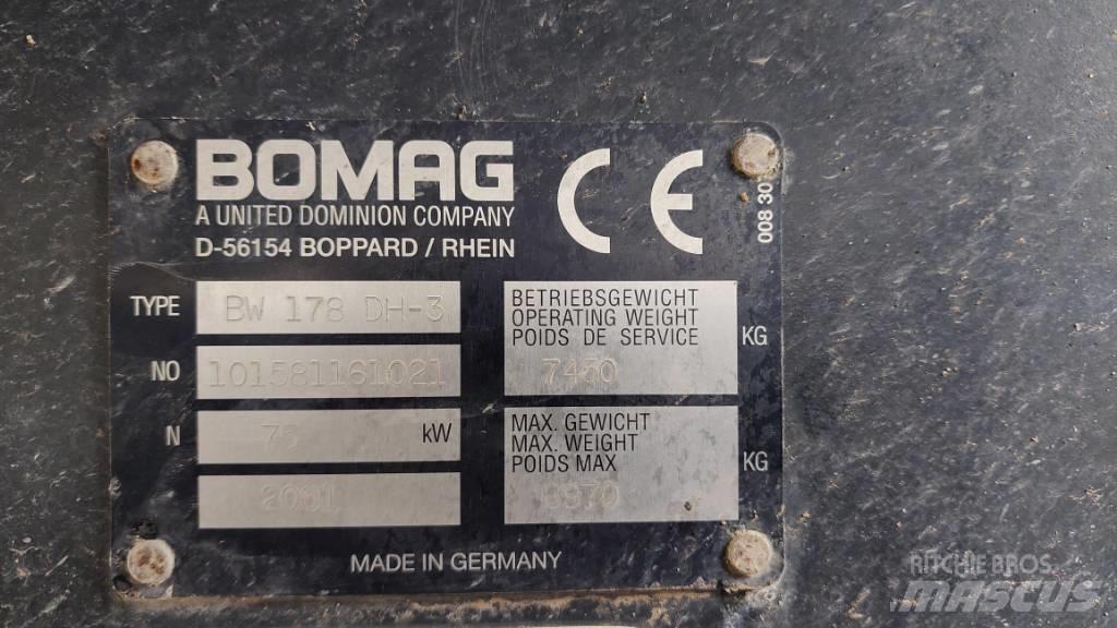 Bomag BW 178 D H-3 Çift tamburlu silindirler