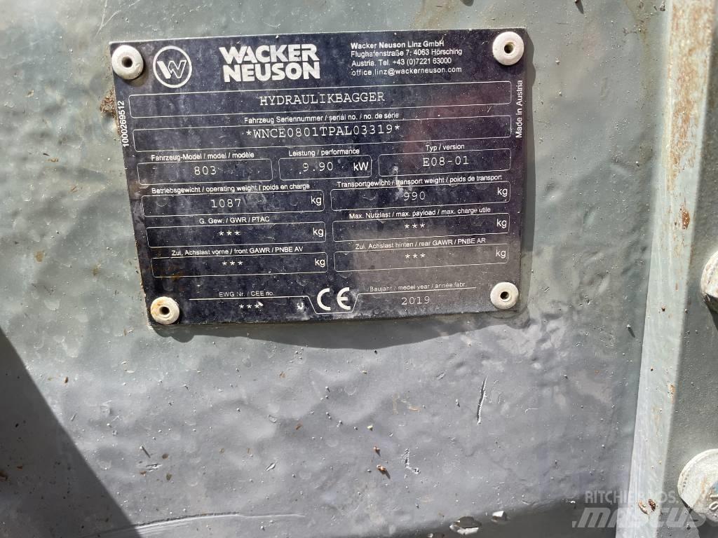 Wacker Neuson 803 Mini ekskavatörler, 7 tona dek