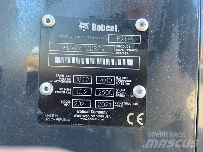 Bobcat E20z Mini ekskavatörler, 7 tona dek