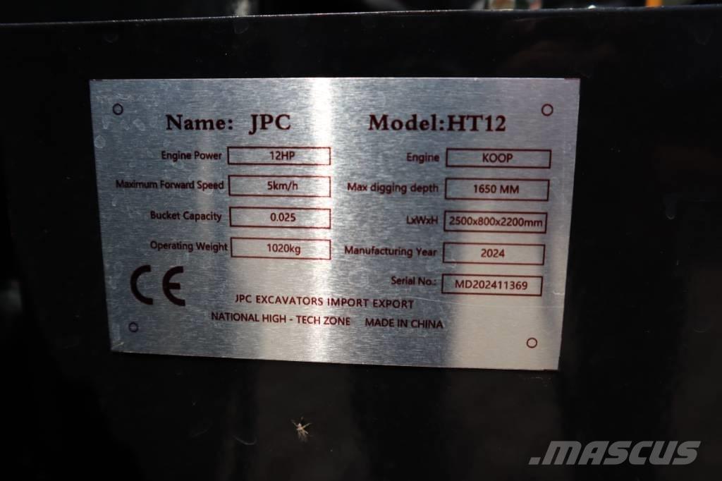JPC HT12 Mini ekskavatörler, 7 tona dek