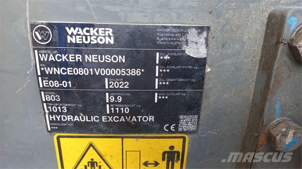 Wacker Neuson 803 Paletli ekskavatörler