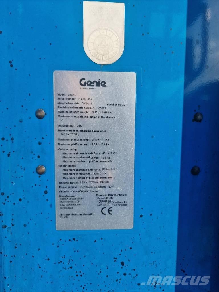 Genie GR 26 J Personel Platformları ve Cephe Asansörleri