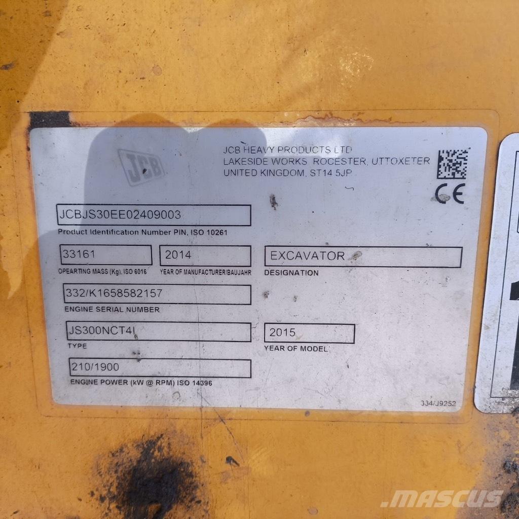 JCB JS 300 Paletli ekskavatörler