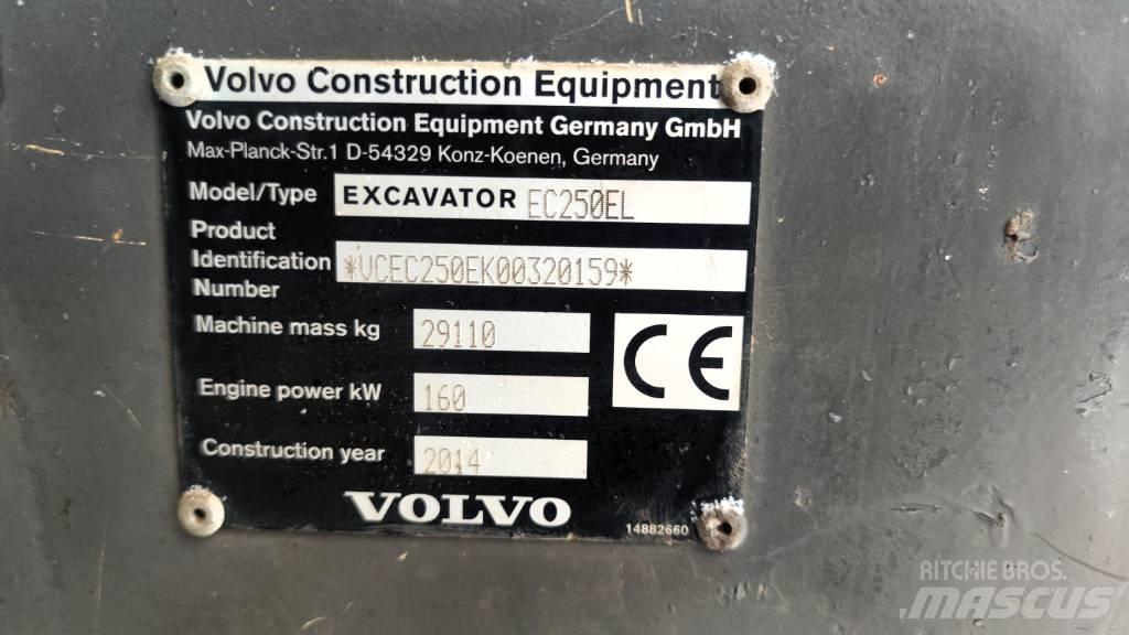 Volvo EC 250 EL Paletli ekskavatörler