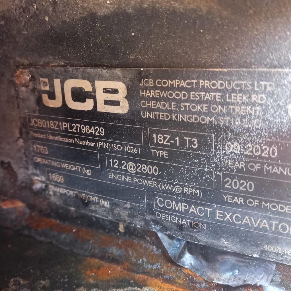 JCB 18 Z-1 Mini ekskavatörler, 7 tona dek