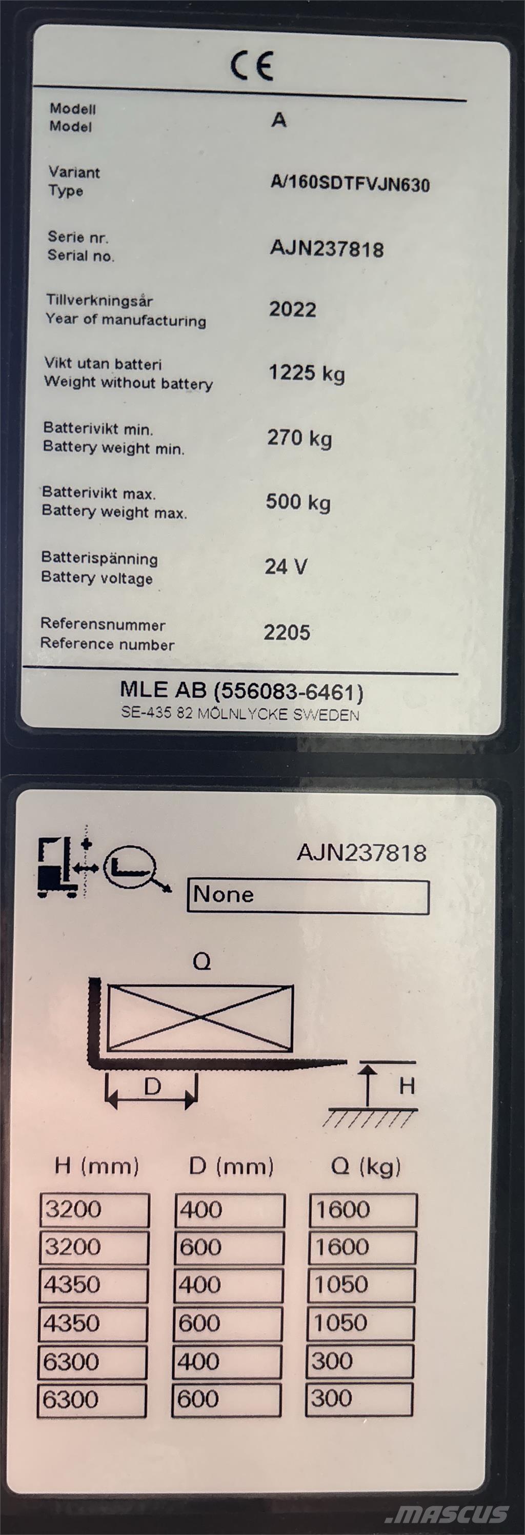 Atlet A160 Akülü depo ekipmanları