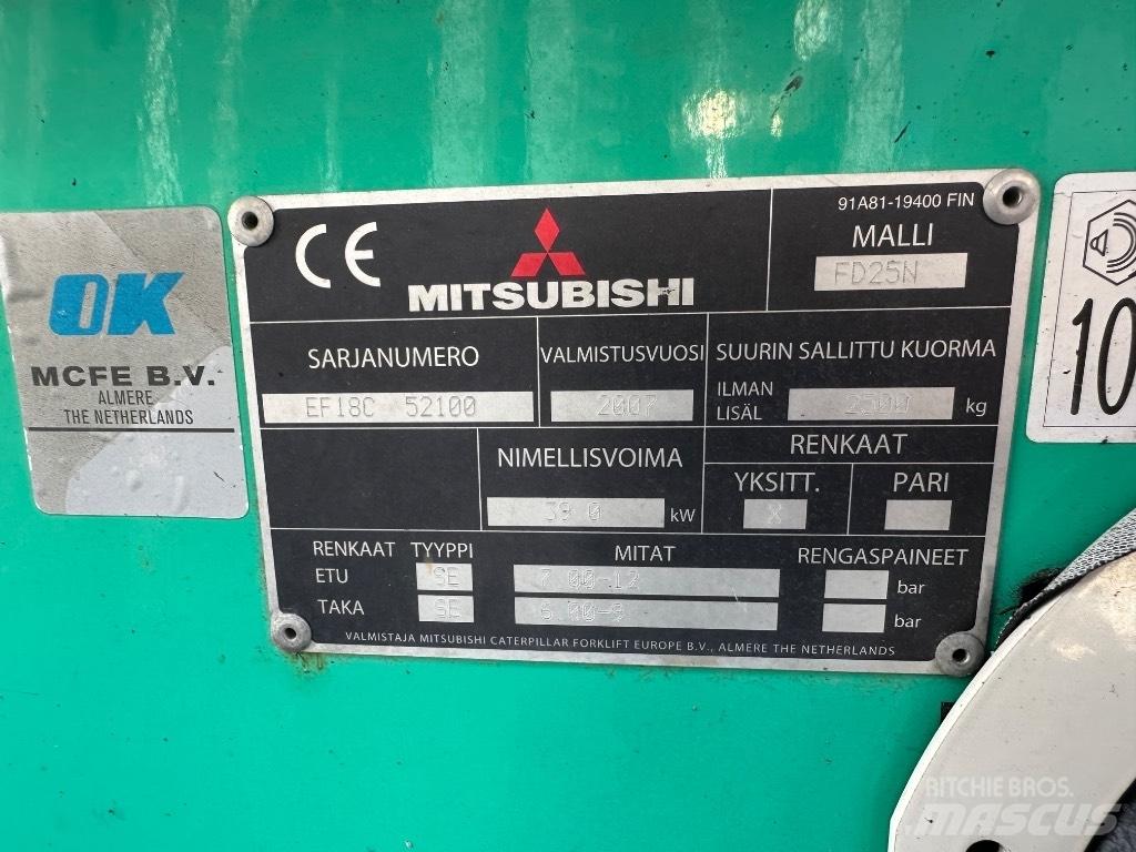 Mitsubishi FD25N Dizel forkliftler