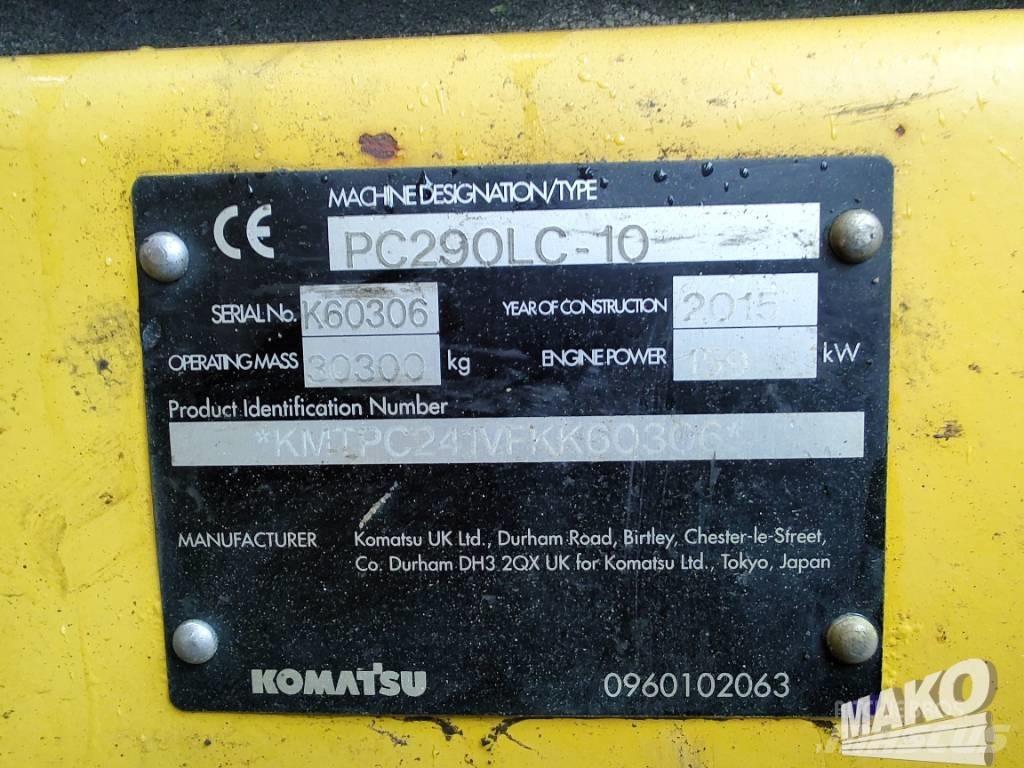 Komatsu PC 290 Paletli ekskavatörler