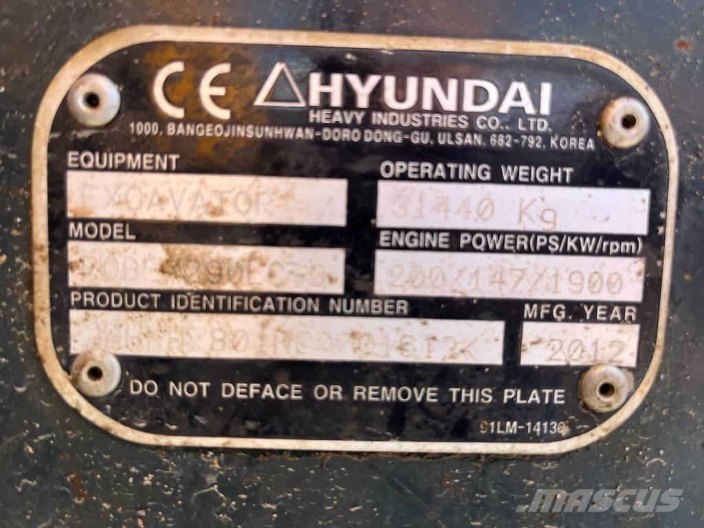 Hyundai Robex 290-9 Paletli ekskavatörler