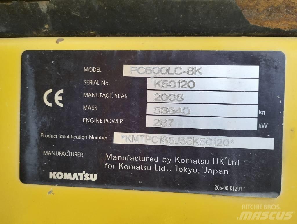 Komatsu PC600LC-8K Paletli ekskavatörler