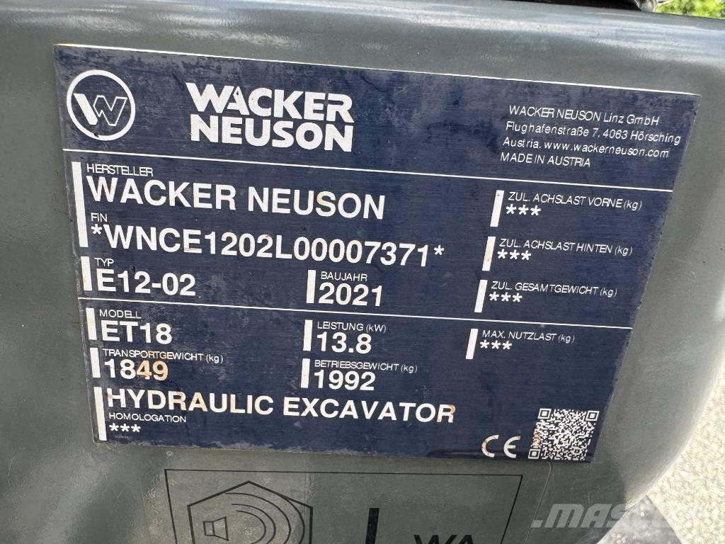Wacker Neuson ET18 Paletli ekskavatörler