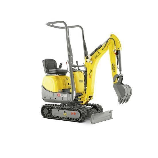 Wacker Neuson 803 Mini ekskavatörler, 7 tona dek