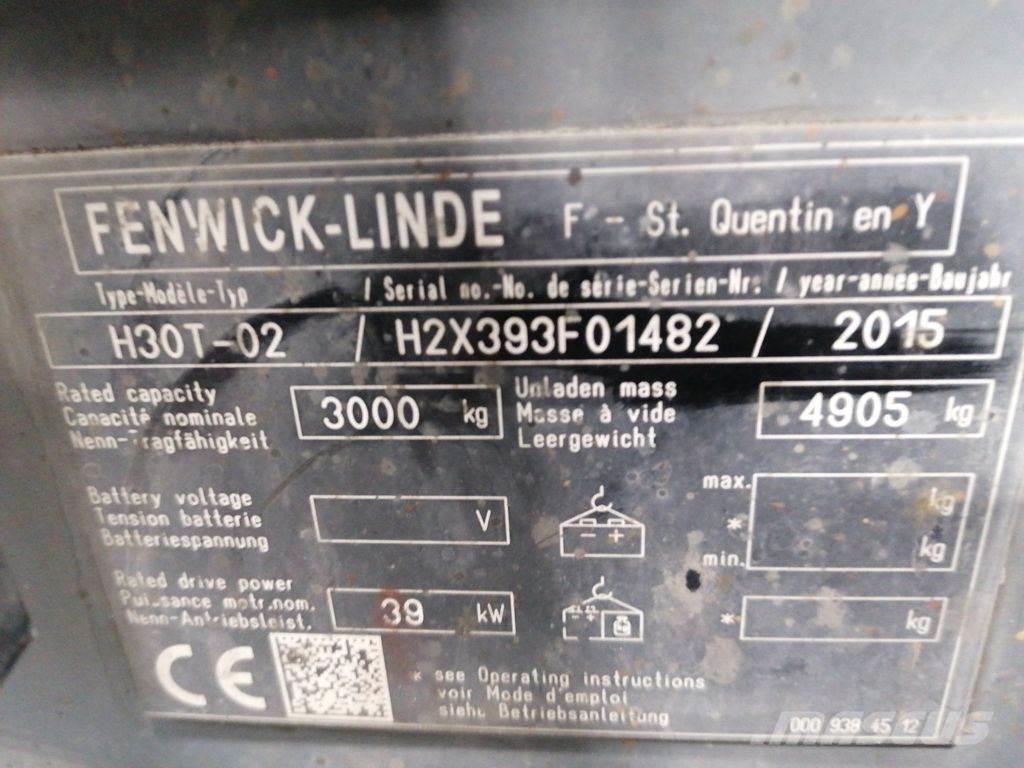 Linde H30T-02 LPG'li forkliftler