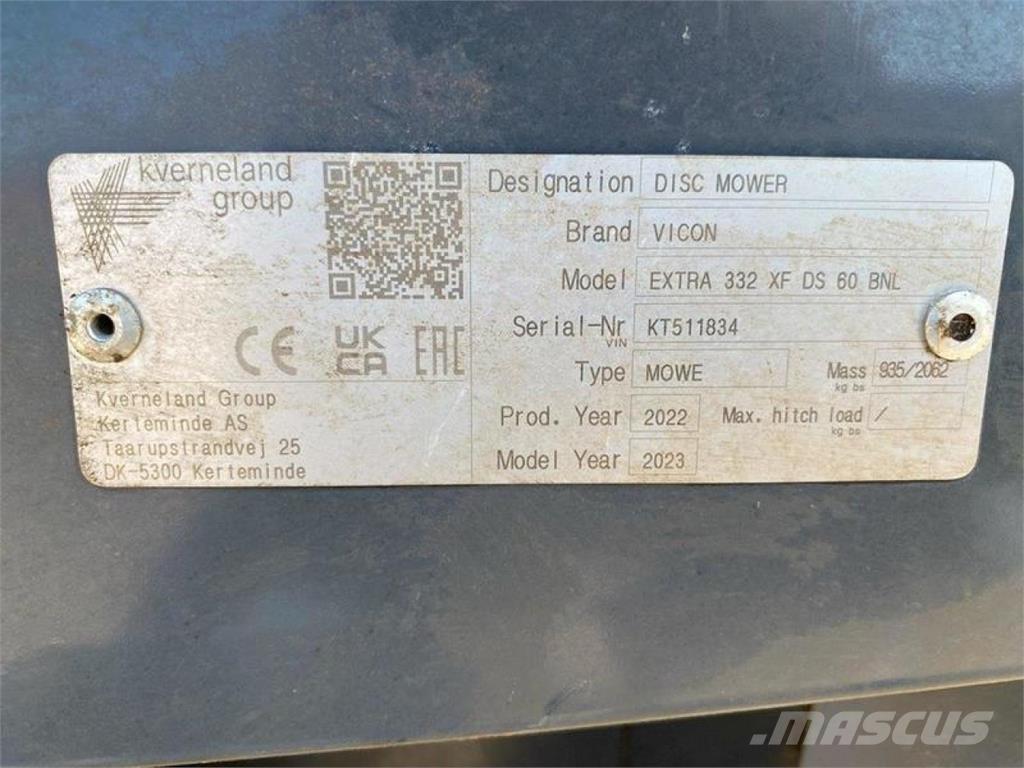 Vicon EXTRA 332 XF Çayir biçme makinalari