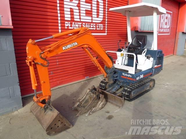 Kubota KX 36 Mini ekskavatörler, 7 tona dek