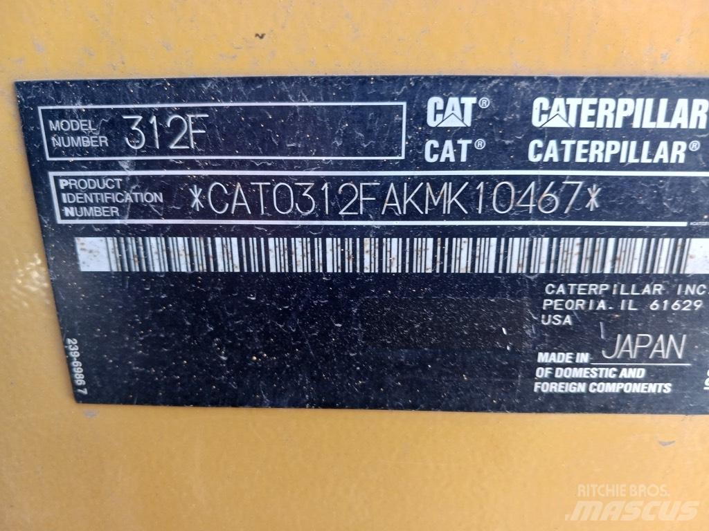 CAT 312 F Paletli ekskavatörler