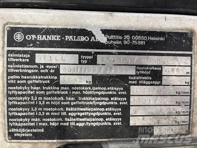 Still EFG1,5 / 6011 Elektrikli forkliftler