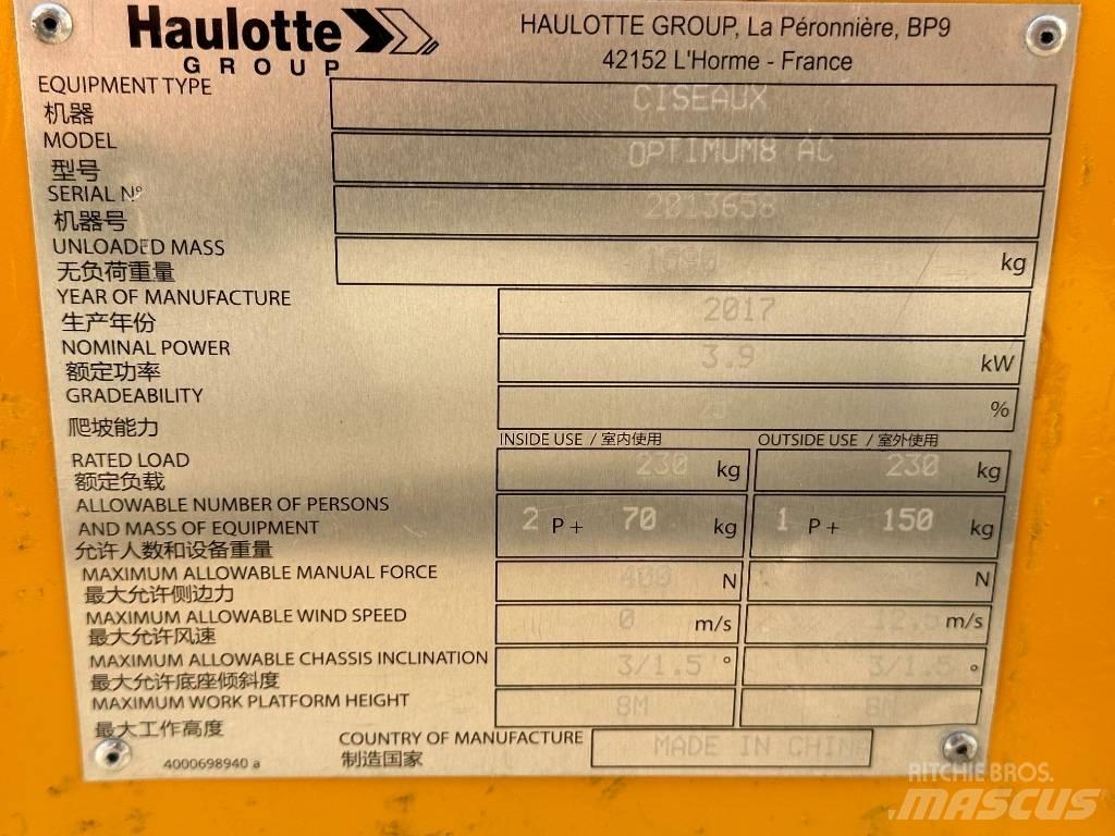Haulotte OPTIMUM 8 Makasli platformlar