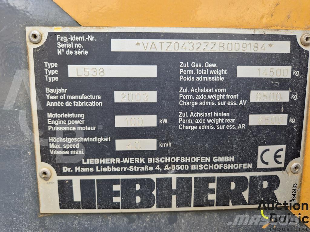 Liebherr L 538 Tekerlekli yükleyiciler