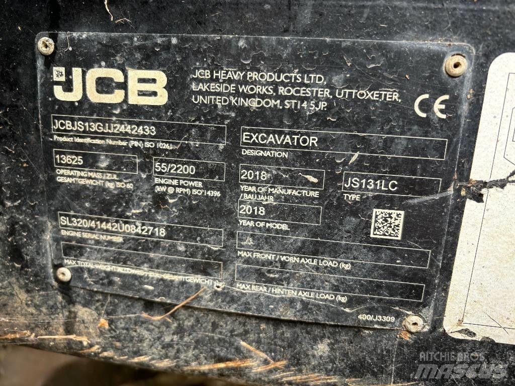 JCB JS 131 LC Paletli ekskavatörler