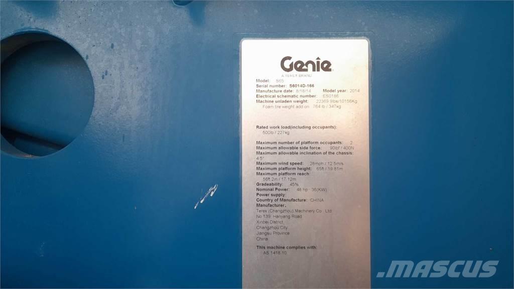 Genie S65 Teleskopik personel platformları
