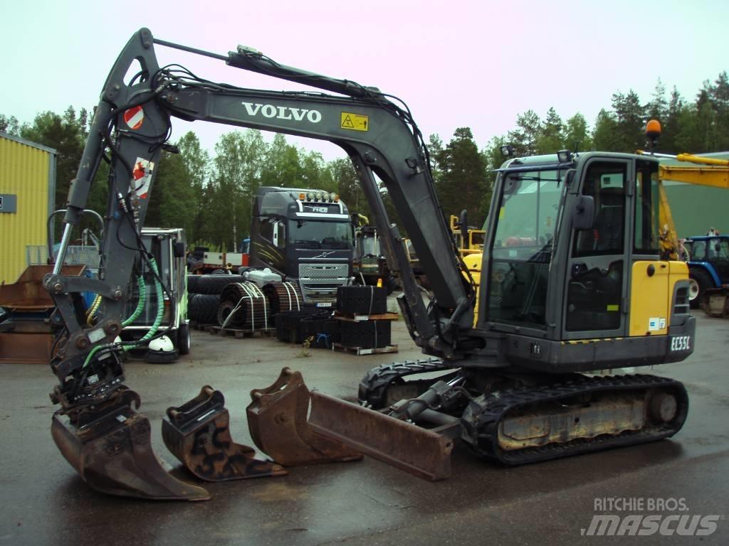 Volvo EC 55 C Mini ekskavatörler, 7 tona dek