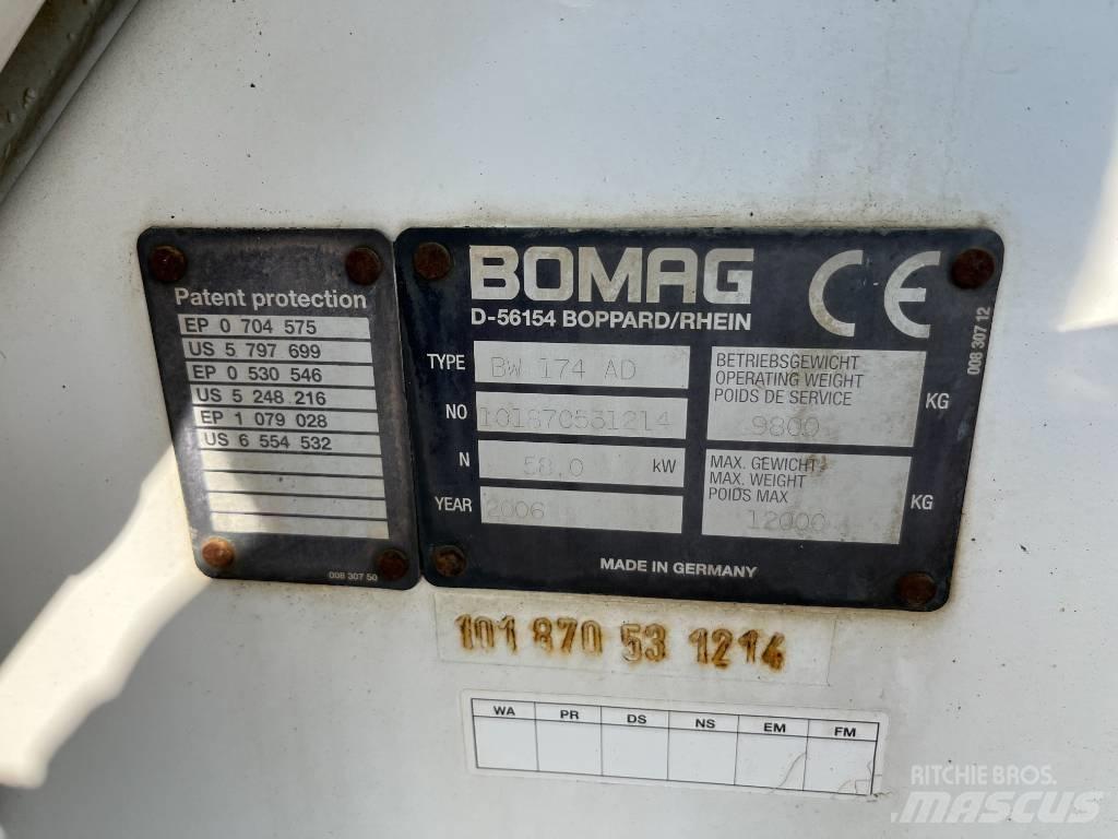 Bomag BW 174 AD Çift tamburlu silindirler